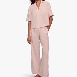 Eberjey Womens Nautico Relaxed Short Sleeve Pant Pajama Set
